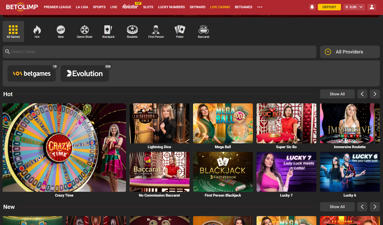 BetOlimp Live Casino